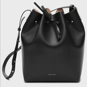 Mansur Gabriel Bucket Bag Black & Gold